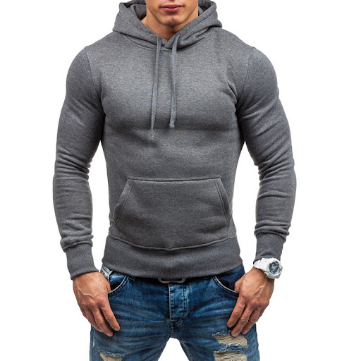 Title 5, Mens Solid Color Pullover Hooded Sweater Casua...