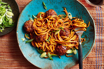 Korean Meatballs and Noodles