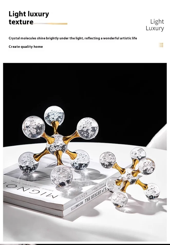 Ornements Décoratifs Boule de Cristal à Bulles Éclairez Votre Intérieur avec Élégance Cadeau Parfait Maison et Bureau.
