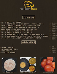 The Homely Touch menu 4