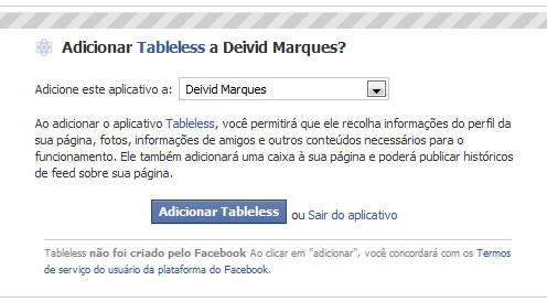 App Facebook para Pages