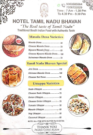 Hotel Tamilnadu Bhavan menu 1