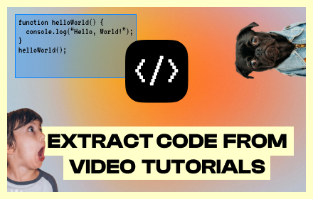 Pixelcode AI - Extract code from video tutorials small promo image