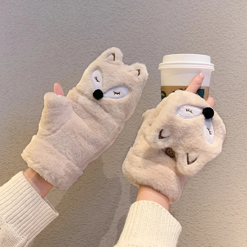 Gants Femme du Petit Prince motif Renard, chauds et élégants pour l'hiver, idéaux pour protéger vos mains du froid.