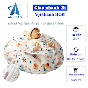 Gối Chống Trào Ngược Cotton A Cho Bé Có Đai Cài Chống Giật Mình