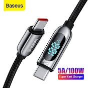 Cáp Sạc Nhanh C To C 100W Baseus Display Fast Charging Data Cable (100W, 20V / 5A, 480Mbps, Led Indicator, E - Marker Chip