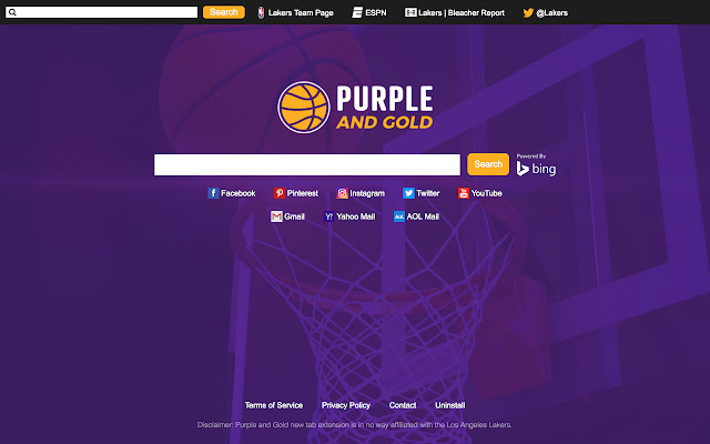 Purple and Gold chrome extension