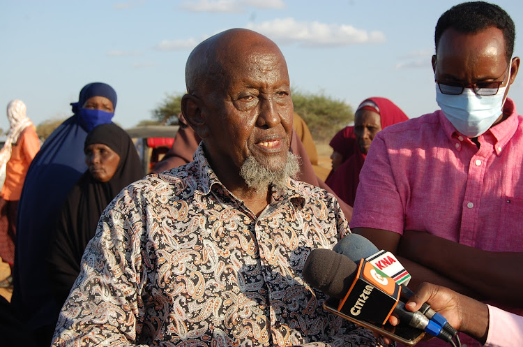 Aulian community leader Sultan Hamud Sheikh told reporters how their houses were demolished in Bura Towfiq village in Garissa at 2am on Thursday, May 27.