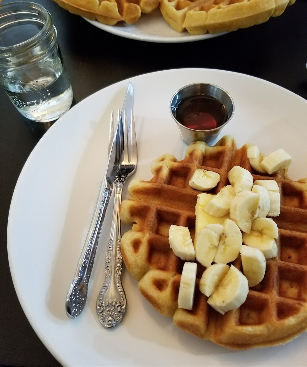 Plain Waffle w/ Organic Butter & Maple Syrup