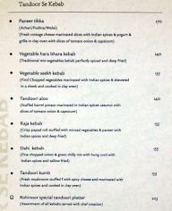 Hotel Kohinoor Plaza menu 5