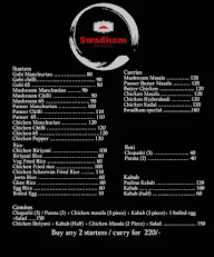 Swadham menu 1