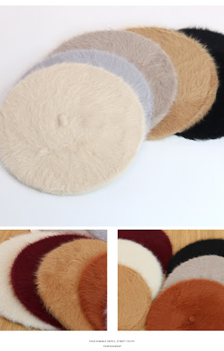 Title 18, Solid Soft Girl Plush Knitted Artist Hat for a ...