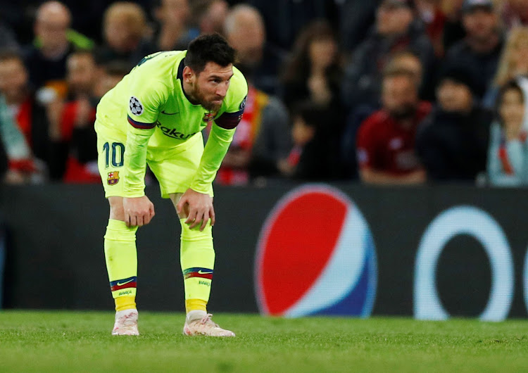 Barcelona's Lionel Messi looks dejected during a past match