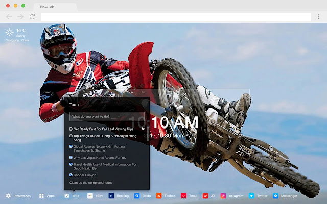 Motocross Popular Moto HD  New Tabs Theme