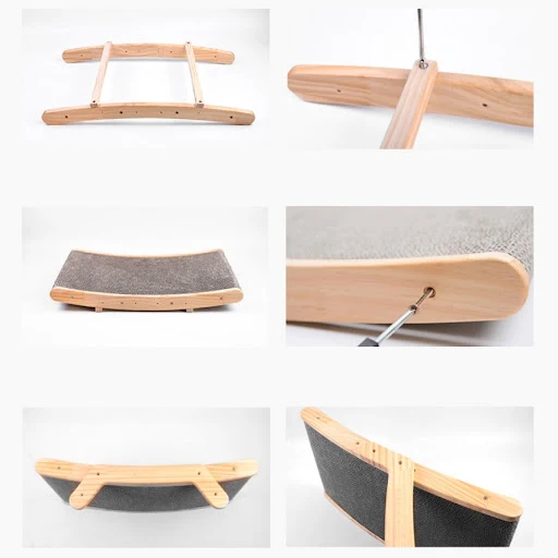 Wooden Cat Scratcher Cat Scratch Board Bed 5 In 1 Scratching Pad Pet Cat Toys Grinding Nail Scraper Mat Training Grindin