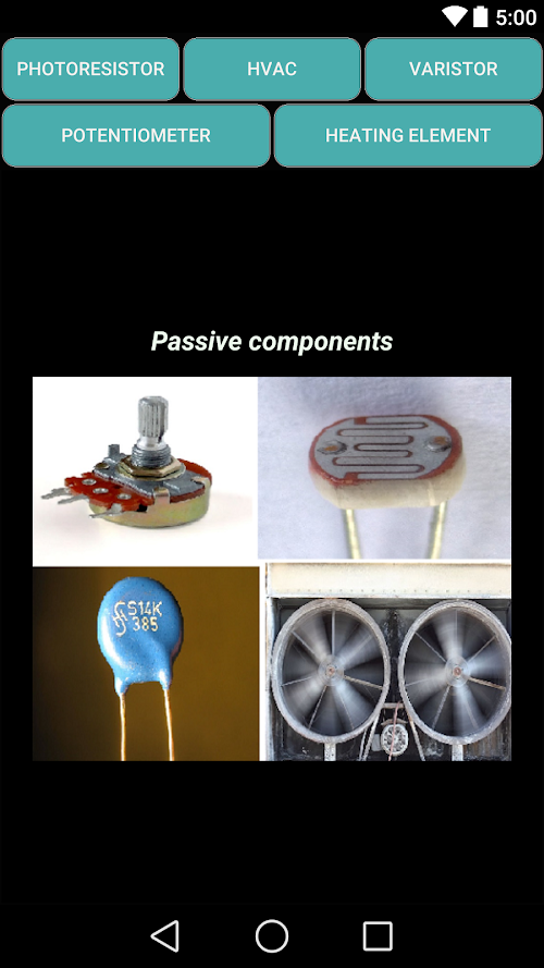Android application Electronic Components 2 screenshort