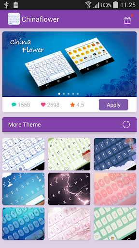 Emoji Keyboard-China Flower