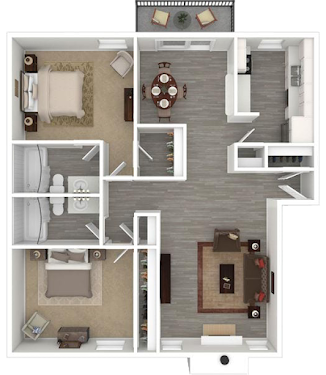 2 Bed 2 Bath