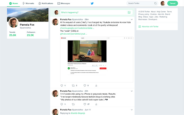 Twitter UnHooked chrome extension