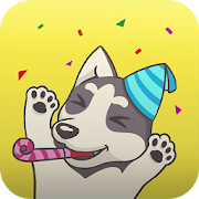 Husky Emoji Animated Sticker for Messenger  Icon