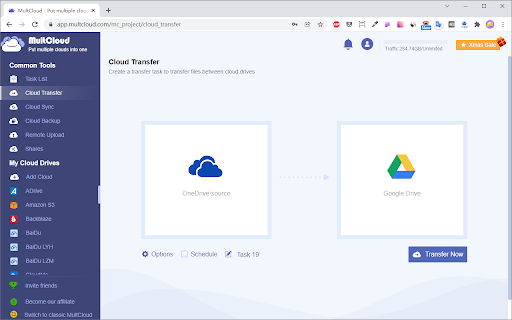 Transfer Google Drive to Onedrive