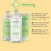 Combo Simple Tẩy Trang + Sữa Rửa Mặt + Toner Simple (Bộ 03 Món)