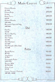 Kali Bawdi menu 8