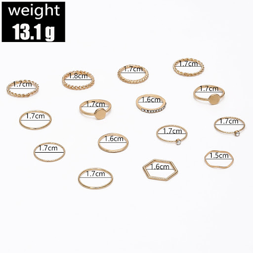 Title 1, Diamond-studded 15-piece Twist Round Corrugated...