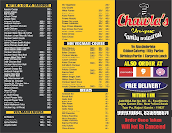 Chawla's Unique family restaurant menu 3