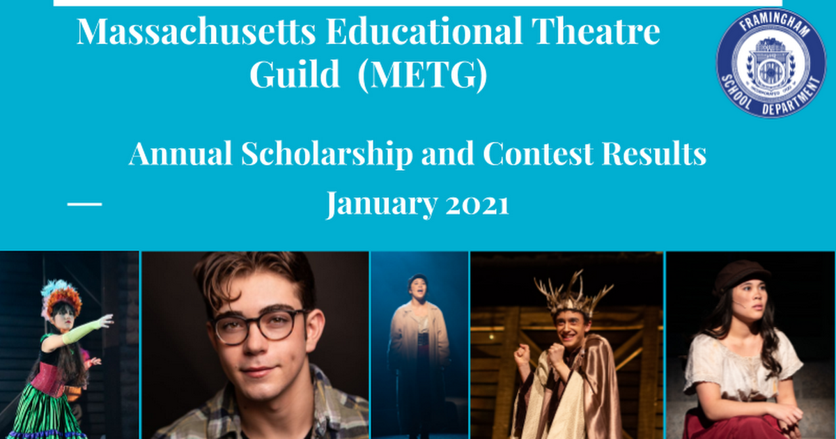 METG  Annual Scholarship and Contest Results January 2021