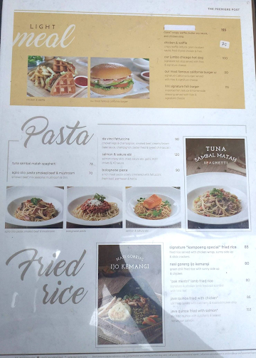 Garden Cafe - Xxi Mall Kelapa Gading menu 