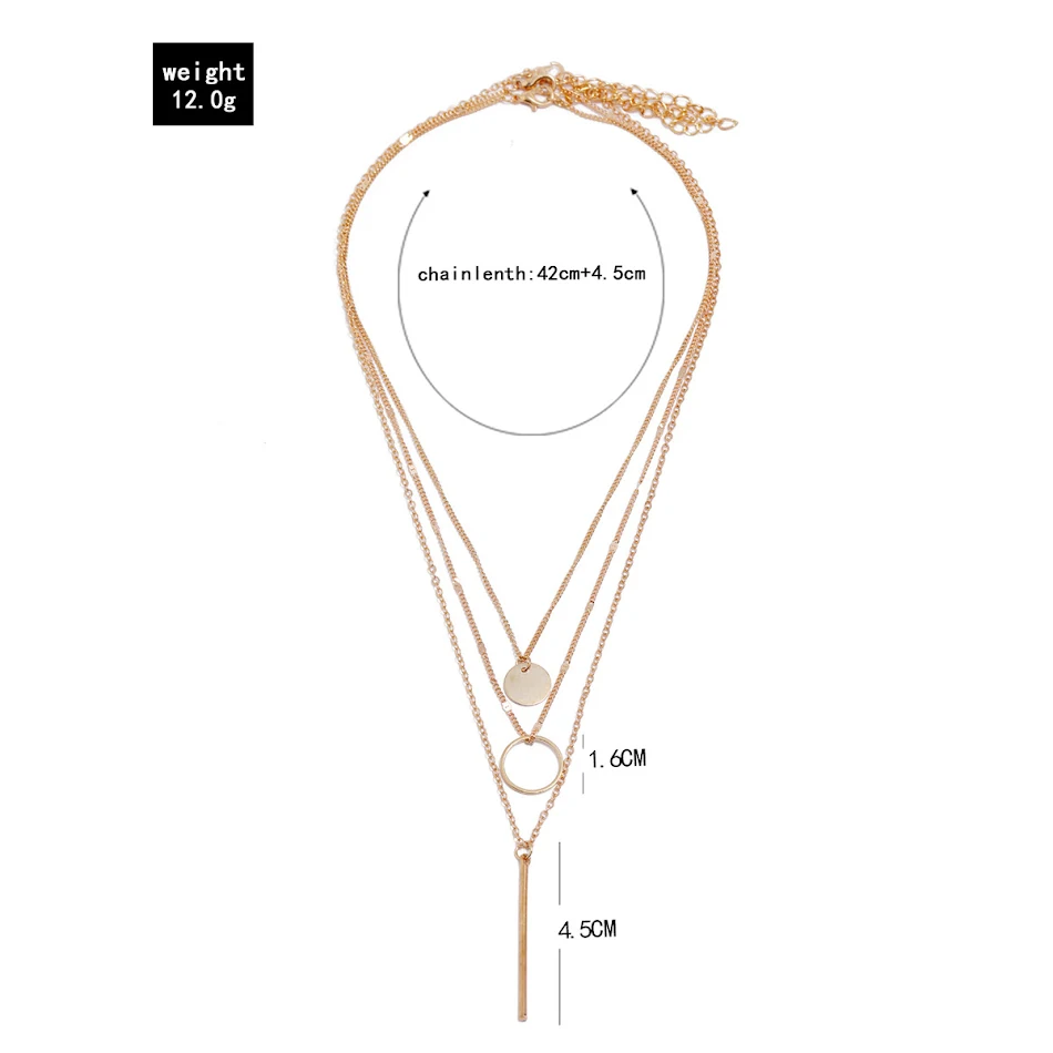 Collier pendentif disque rond creux et longue gland, un accessoire élégant et polyvalent pour sublimer votre look quotidien.
