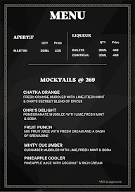 Ohri's Ming's Court menu 6