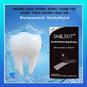 Miếng Dán Trắng Răng - Than Tre Hoạt Tính Hương Bạc Hà Smilekit Teeth Whitening Strips