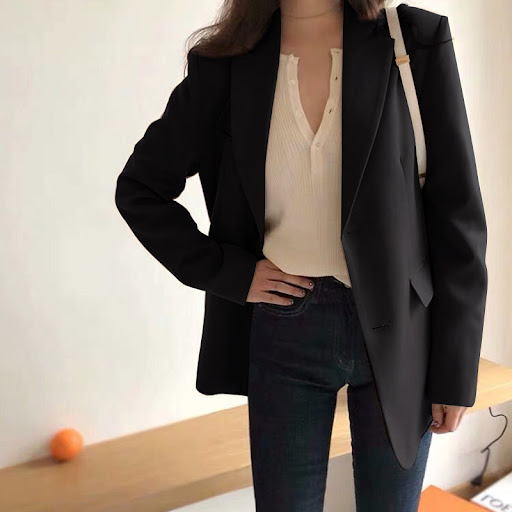 Title 6, British Style Long Loose Casual Suit Jacket, of...