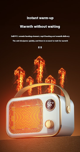 Title 2, High-power digital display warm air blower desk...