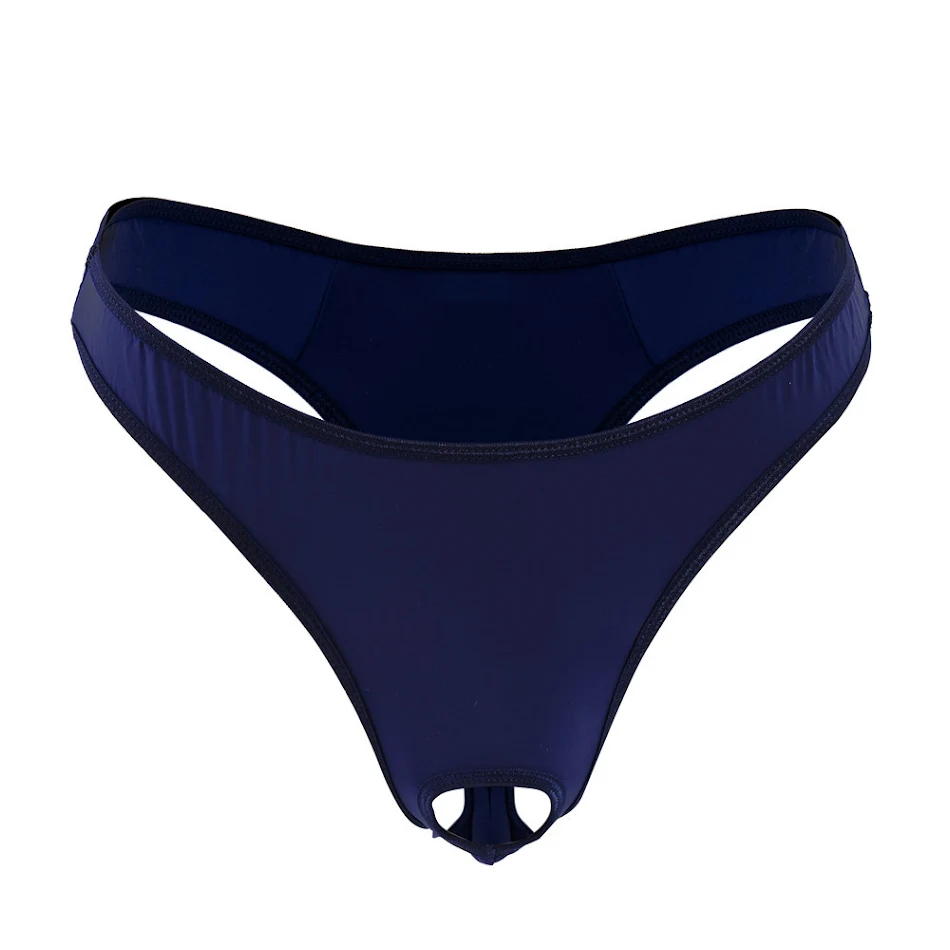 String Homme Sexy en Soie Glacée Sans Trou Devant, Transparence, Taille Basse, Extensible, Couple. Confort et séduction !