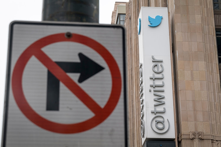 A road sign outside of Twitter's headquarters in San Francisco, California, the US, on July 16 2020.