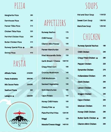 Cafe Runway menu 