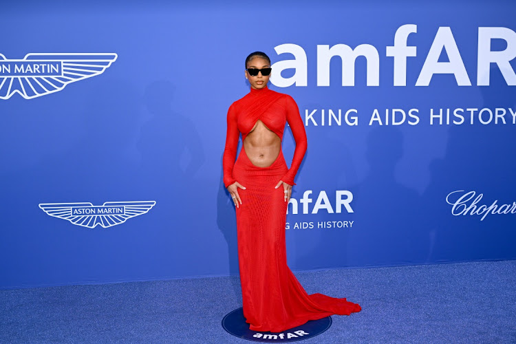 Lori Harvey attends the amfAR Cannes Gala 2023 in Cap d'Antibes, France.