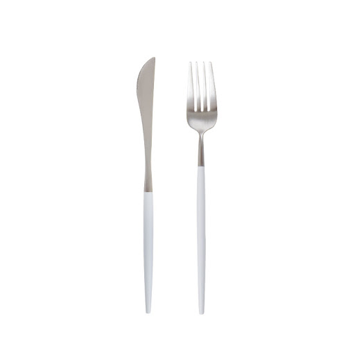 Title 2, Silver Black Silver Cutlery Set, Two or Three P...