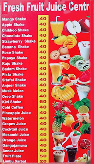 Fresh Fruit Juice Centre menu 1