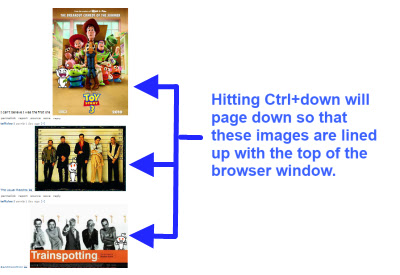 Scroll to next image chrome extension