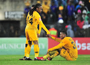 Kaizer Chiefs midfielder Siphiwe Tshabalala and Siyabonga Ngezana look dejected after a draw during the Absa Premiership match against Maritzburg United at Harry Gwala Stadium, Pietermaritzburg on August 17 2018.