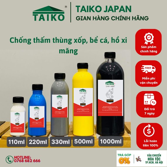 Sơn Chống Thấm Thùng Xốp - Hồ Cá - Hồ Xi Măng, Chống Rêu / Taiko Sakana Dung Tích 330Ml.