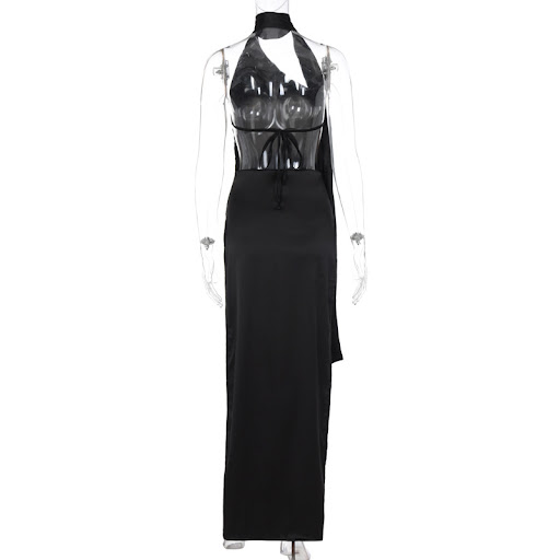 Title 7, Fashionable, Elegant And Sexy Backless Slit Dress