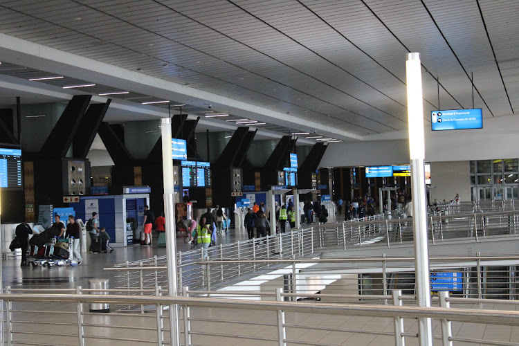 The passenger had been waiting to board a flight to George. File image