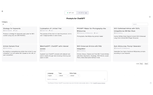 Prompts For ChatGPT