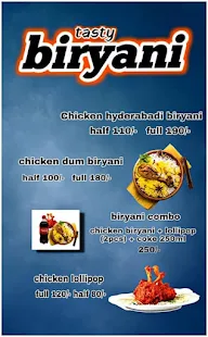 Tasty Biryani menu 1