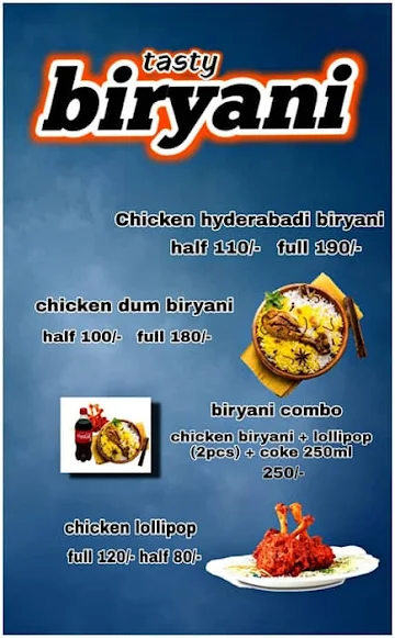 Tasty Biryani menu 